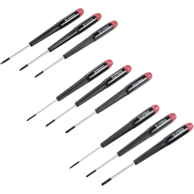 Toolcraft - Schraubendreher-Set 9teilig Schlitz, Kreuzschlitz Phillips, T-Profil