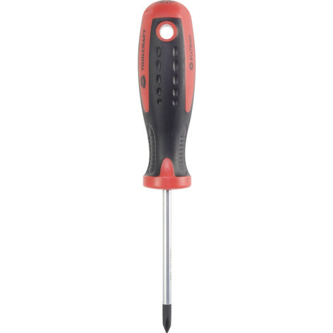 TOOLCRAFT  96029C1109 Werkstatt Kreuzschlitz-Schraubendreher PH 1 Klingenlänge: 75 mm DIN ISO 8764