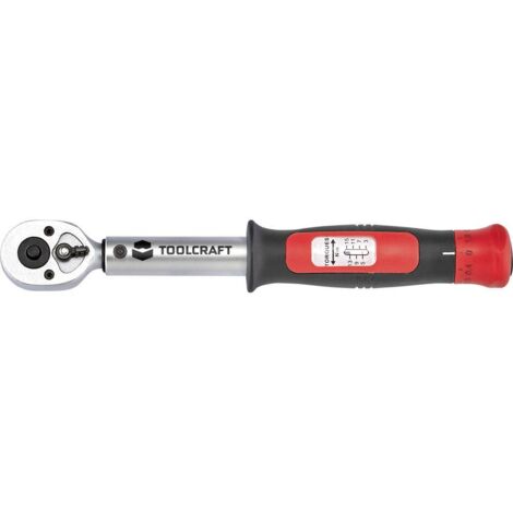 Toolcraft – Clé dynamométrique 1/4 (6.3 mm) 1525064 – Couple 3-15 Nm – Cliquet 32 dents – Poignée ergonomique avec échelle micro-métrique