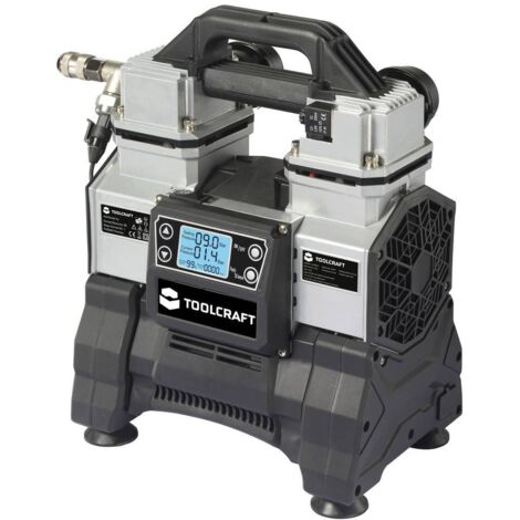 Toolcraft – Compresseur d'air comprimé 500W TO8952876 – Débit 65 l/min – Pression max 9 bar – Moteur Brushless – Réservoir aluminium 5L - R615052