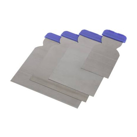 Toolcraft – Couteau à enduire 2020240 – Acier à ressort trempé flexible – Lames 50/80/100/120 mm – Pour grattage peinture et remplissage