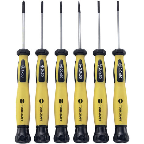 TOOLCRAFT  Elektronik- u. Feinmechanik, ESD Schraubendreher-Set 6teilig Schlitz, Kreuzschlitz Philli