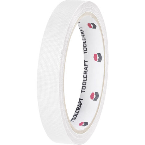 TOOLCRAFT HEB19L10WC HEB19L10WC Gewebeklebeband HEB19L10WC Weiß (L x B) 10 m x 19 mm 1 St.