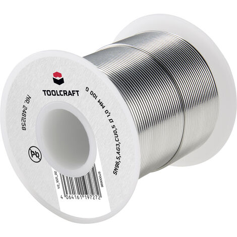 TOOLCRAFT Lötzinn, bleifrei Spule Sn96,5Ag3Cu0,5 ROL1 100 g 1 mm