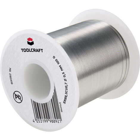 TOOLCRAFT  Lötzinn, bleifrei Spule Sn99,3Cu0,7 ROL1 100 g 0.5 mm