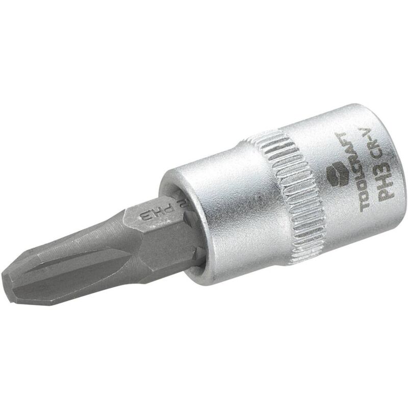Image of Toolcraft - 816053 Croce Phillips Inserto giravite a bussola ph 3 1/4 (6.3 mm)
