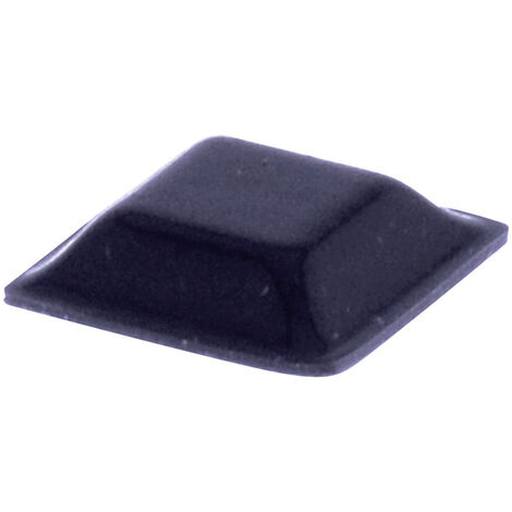 TOOLCRAFT PD2127SW Gerätefuß selbstklebend, quadratisch Schwarz (L x B x H) 12.7 x 12.7 x 3.1 mm 1 S