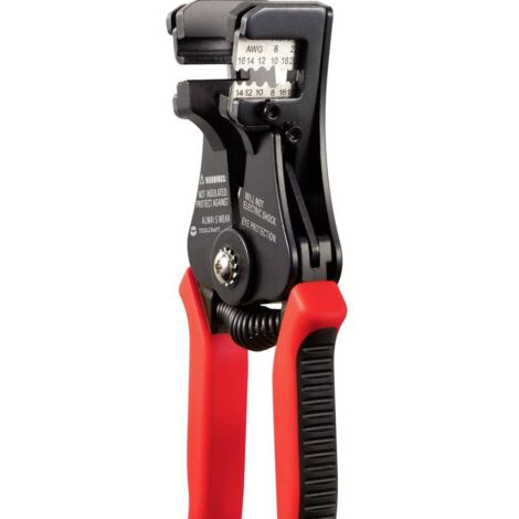 Toolcraft – Pince à dénuder 0.5 à 6 mm² TO5017527 – Dispositif de coupe automatique – Acier étamé – Pour câbles isolés et non isolés - X453701