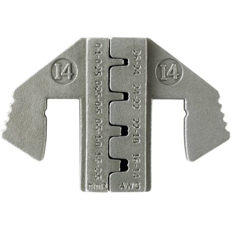 TOOLCRAFT PLE-0I4 Accessoires de sertissage pour connecteur plat Ouverture de serrage: 0.1 à 2.5 mm²