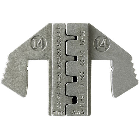 TOOLCRAFT PLE-0I4 Crimp-Einsätze Flachstecker Quetschbereich: 0.1 bis 2.5 mm² Passend für Marke (Zan