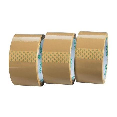 Toolcraft – Ruban adhésif d'emballage 1564081 marron – 3 rouleaux – Dimensions 50 m x 48 mm – Colle acrylique pour emballage sécurisé