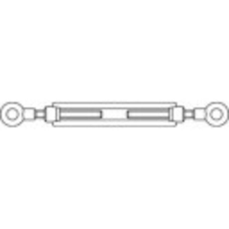 Image of 136611 Tenditore occhiello - occhiello M8 Acciaio galvanizzato zinco din 1480 1 pz. - Toolcraft