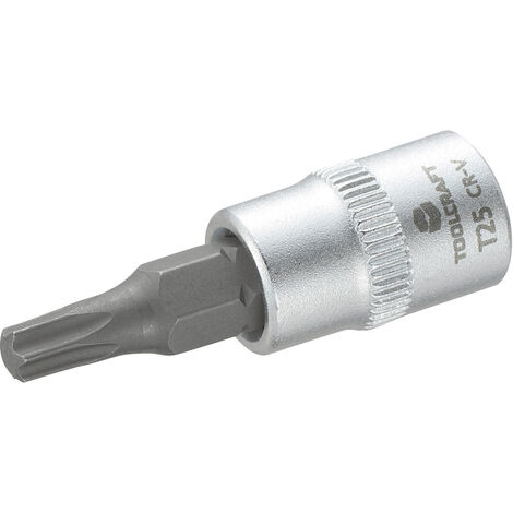 TOOLCRAFT T25 816083 T-Profil Steckschlüssel-Bit-Einsatz    T 25   1/4" (6.3 mm)
