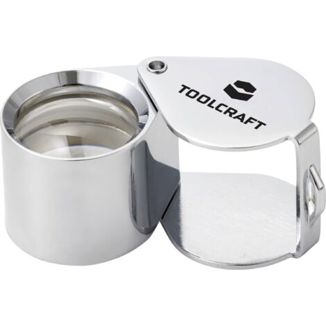 TOOLCRAFT TO-10182537 Loupe pliante Grossissement: 10 x Lentille: (Ø) 21 mm