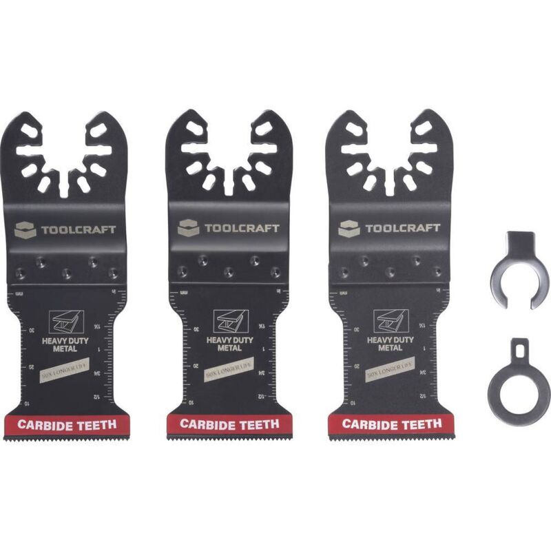 TOOLCRAFT TO-10283181 Carburo Kit di accessori per multiutensile 34 mm 3 pz.