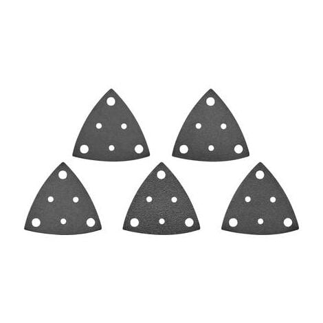 TOOLCRAFT TO-5045829 PAPIER ABRASIF POUR PONCEUSE VIBRANTE PERFORÉ GRAIN 60, 80, 120, 180, 240 COTE DENCOIGNURE 80 MM (L X L X H