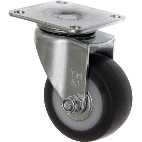 TOOLCRAFT TO-5137866 Lenkrolle mit Anschraubplatte 50 mm TPR  Tragfähigkeit (max.): 50 kg