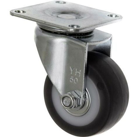 TOOLCRAFT TO-5137866 Roulette pivotante TPR 50 mm avec plaque de fixation Capacité de charge (max.): 50 kg D958551