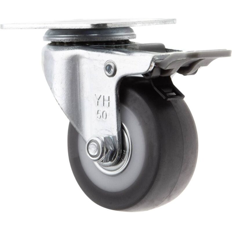 TOOLCRAFT TO-5137869 Ruota dello sterzo con freno di stazionamento e piastra di avvitamento 50 mm Capacità di carico (m