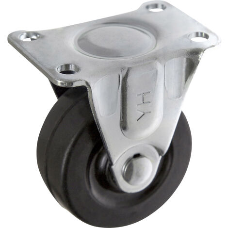 TOOLCRAFT TO-5137890 Bockrolle mit Anschraubplatte 50 mm Gummi  Tragfähigkeit (max.): 50 kg