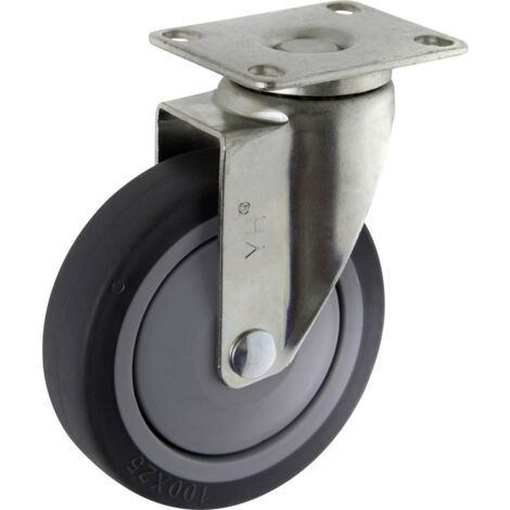 TOOLCRAFT TO-5137917 Rotella girevole con piastrina ad avvitamento TPR 100 mm Capacità di carico (max.): 65 kg