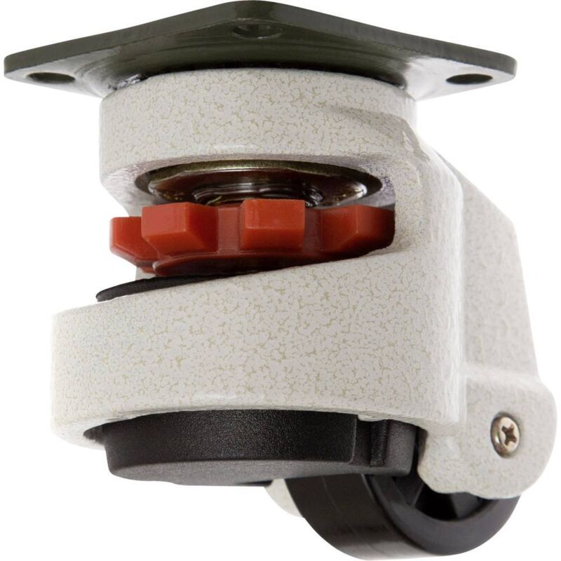 TO-5137962 Rotella di sterzo 50 mm nichelabile con piastra avvitabile Capacità di carico (max.): 250 kg - Toolcraft