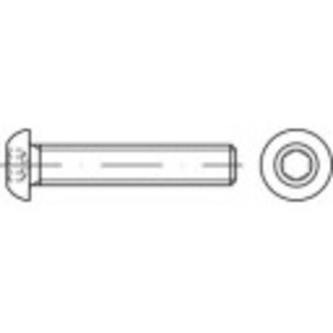 TOOLCRAFT TO-5380941 Vis à tête bombée M3 10 mm 6 pans intérieurs acier inoxydable A4 100 pc(s)