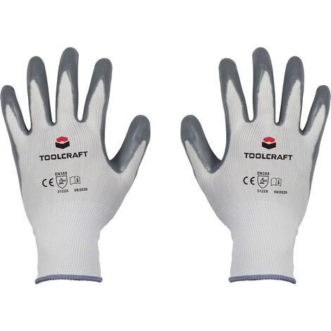 TOOLCRAFT TO-5621505  Polyamid, Nitril Arbeitshandschuh Größe (Handschuhe): 10 EN 388   CAT II 1 Paa