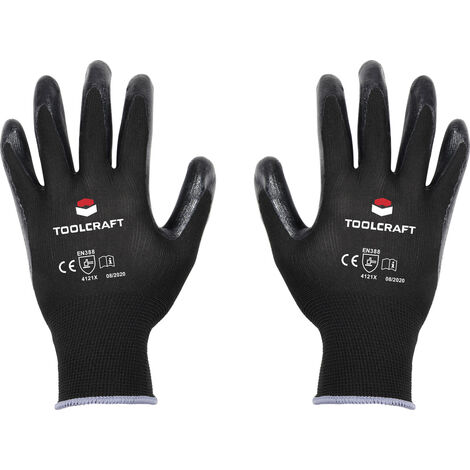TOOLCRAFT TO-5621538  Polyester, Nitril Arbeitshandschuh Größe (Handschuhe): 11 EN 388   CAT II 1 Pa