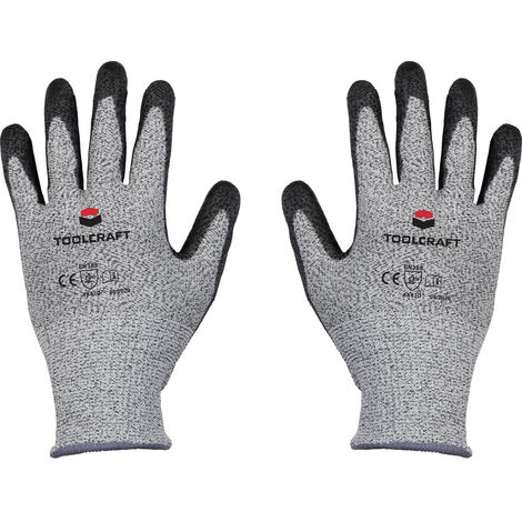 TOOLCRAFT  TO-5621613 HPPE-Faser, Polyester, Kunstfaser, Polyurethan Schnittschutzhandschuh Größe (H