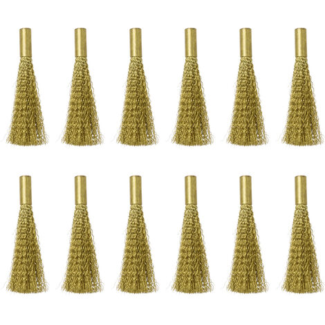 TOOLCRAFT TO-5864076 Ersatzpinsel für Glasfaser-Radierer 12er-Pack (Messingdraht) 4 mm Durchmesser 4