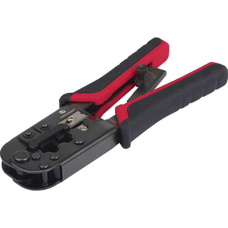 Image of Toolcraft - TO-6850977 Crimp- und Abisolierzange Modularstecker (Westernstecker) Inkl. Abisolierwer