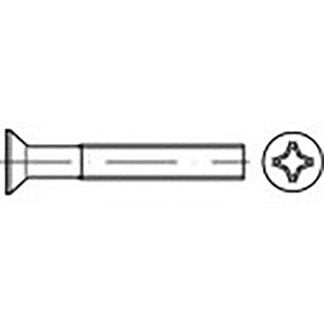 TOOLCRAFT TO-6863121 Vis à tête fraisée M3 12 mm cruciforme DIN 965 acier galvanisé 200 pc(s)