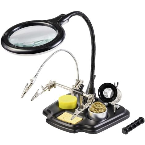 TOOLCRAFT TO-7580322 Lampe loupe LED TOOLCRAFT avec 3. flexible Grossissement=1.75 x, 4 x 100 mm Classe d'efficacité énergétique 2021 G (A - G) S584412