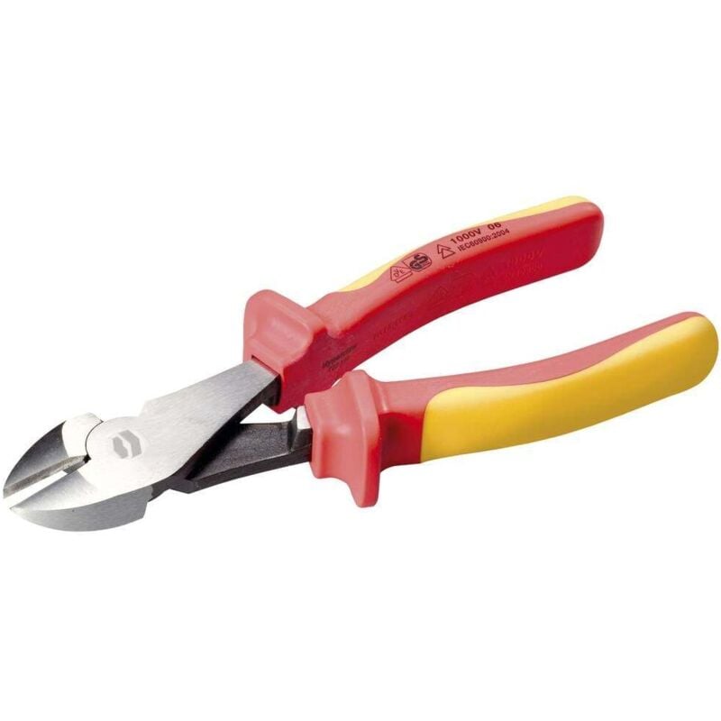 Toolcraft - Pince coupante diagonale à forte démultiplication TO-8096811 vde avec facette 180 mm