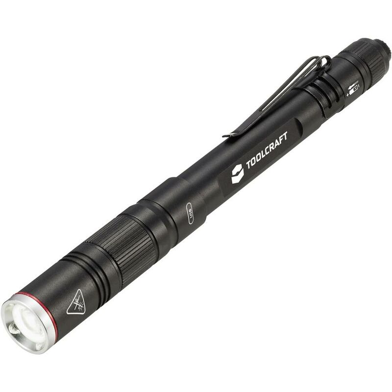 Image of TO-8254890 Lampada a forma di penna Penlight a batteria ricaricabile smd led Nero - Toolcraft