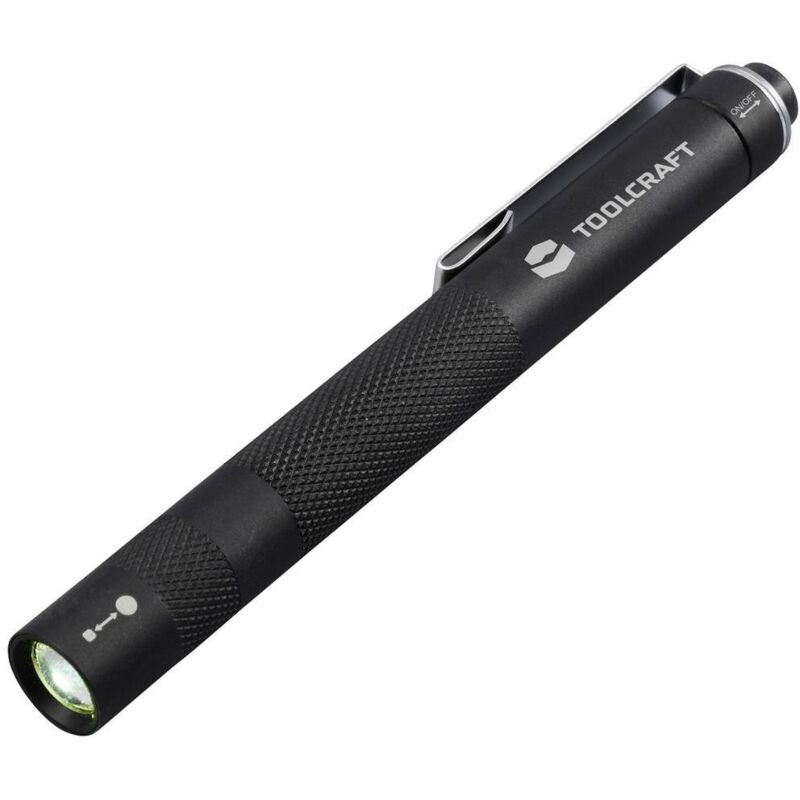 TO-8985333 Lampe stylo à pile(s) 136.6 mm noir - Toolcraft