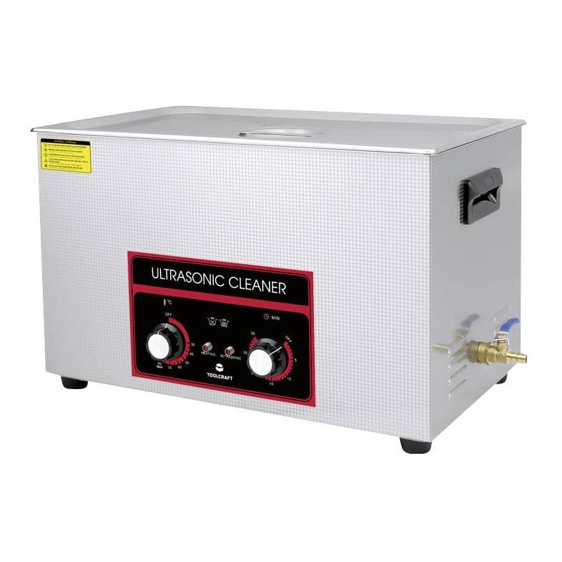 Toolcraft - USC-3000 Nettoyeur à ultrasons pour fournitures de bureau, pour bijoux, pour l'atelier 600 w 30 l avec chauffage, avec panier de