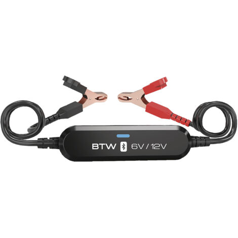 Toolit BTW Testeur de batterie de voiture 6 V, 12 V test de batterie, contrôle alternateur, connexion Bluetooth, surveillance de la charge 100 mm x 7 V570273