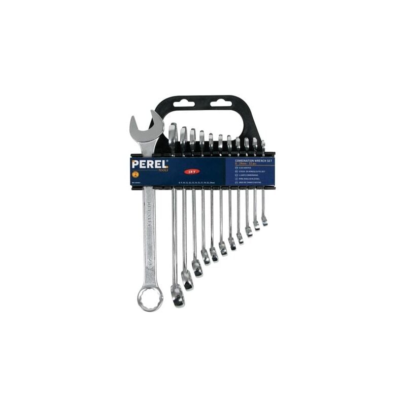 

Hand Tools - TOOLLAND 1430-R12, SET DE 12 LLAVES COMBINADAS, CROMO