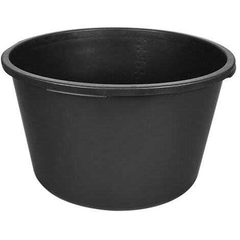 Toolland Bañera de mortero, Redonda, plástico, Negro, 90 litros