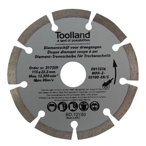 Toolland BD12150 accesorio para amoladora angular Corte del disco