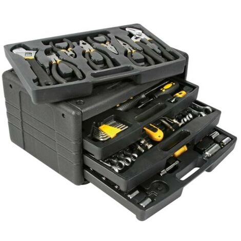 SCHILL: Valise à outils électricien 1/4 + 1/2, 128 pièces