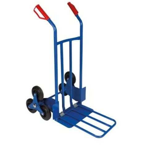 Toolland Diable monte-escalier, pliable, acier, bleu, charge max. 150 kg