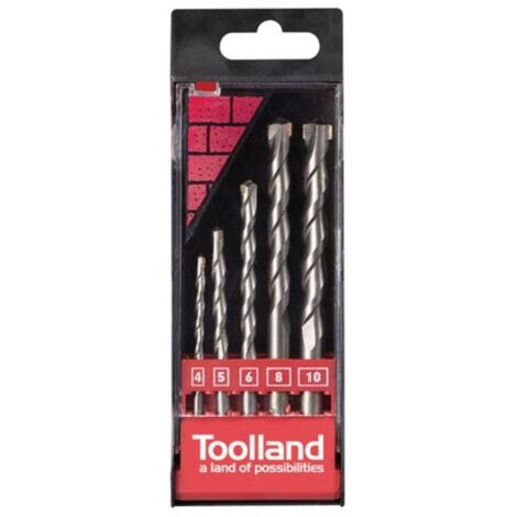 Toolland Forets à béton - 4, 5, 6, 8, 10mm (PDS1C)