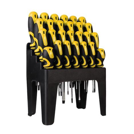 Toolland Juego de destornilladores ergonómico negro 26 piezas