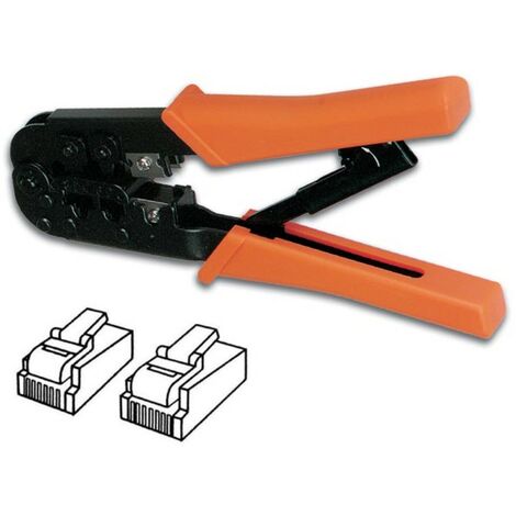 Toolland Pince à sertir multifonctionnelle, pour connecteurs modulaires RJ11, RJ12 et RJ45