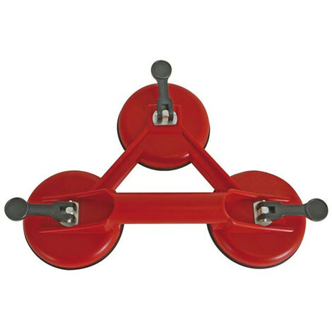 Toolland Poignée de levage à ventouse triple, diamètre 115 mm, charge maximale 33-100 kg