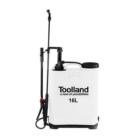 Toolland – Pulvérisateur à dos 16L – Lance télescopique – 3 têtes de pulvérisation – Indicateur de niveau – Pour arrosage et pulvérisation liquides
