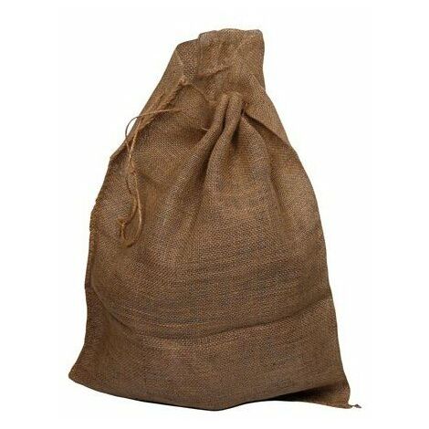 Toolland – Sac d'hivernage en toile de jute 175L – Dimensions 58 x 66 cm – Cordon de serrage – Lot de 3 pièces pour protection plantes
